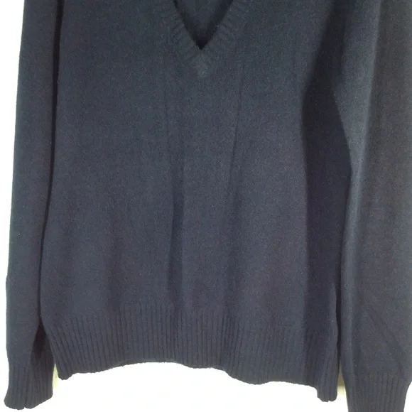 Tory Burch Navy V-Neck Sweater - Picture 3 of 13